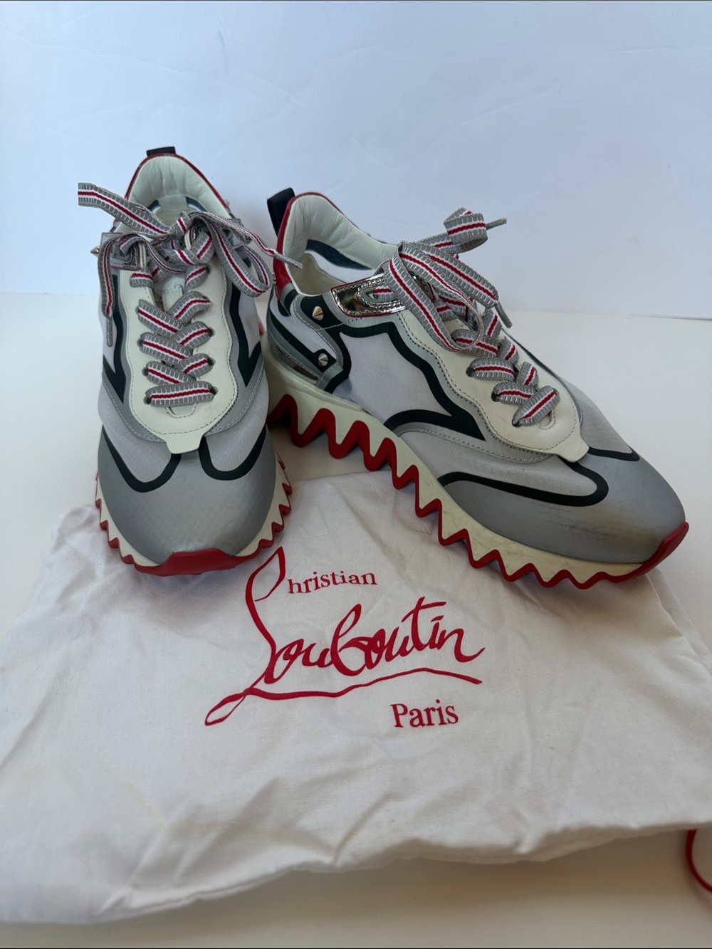 Christian Louboutin Sharkina transparent sneakers women’s 6